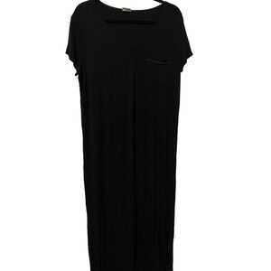 Soma Black Maxi Dress Short Cap Sleeve Size Large